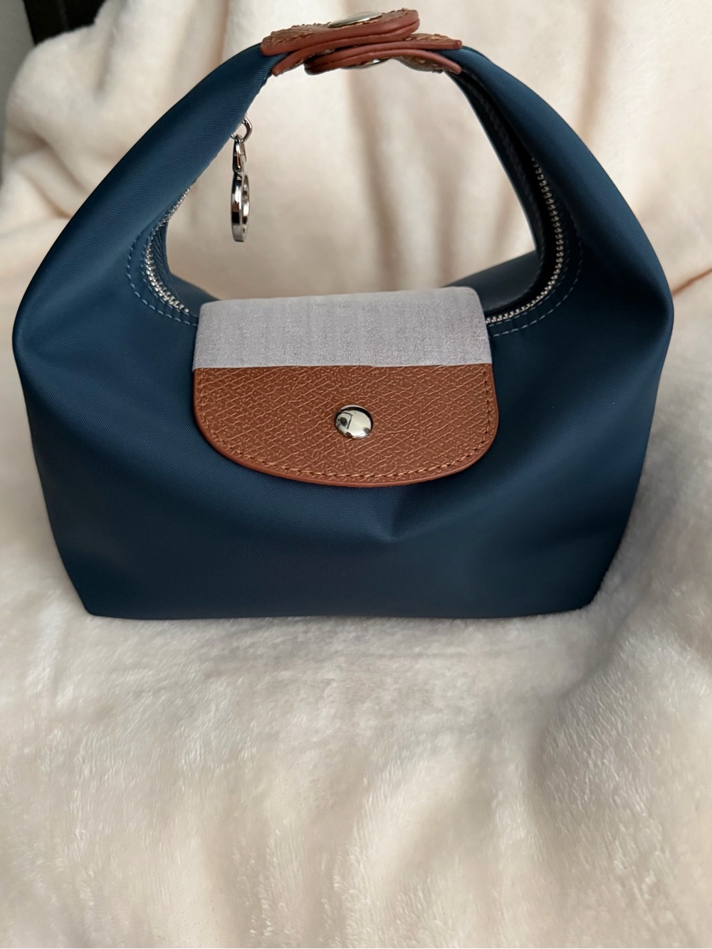 DURV Indigo and Brown Mini Handbag - Picture 3 of 16